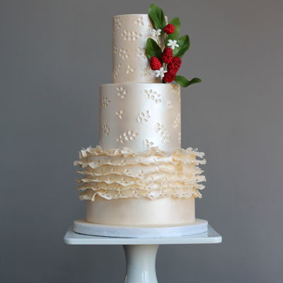 Eyelet Lace Wedding Cake