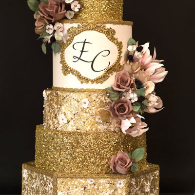 Royal Gold Wedding Cake Royal Gold Wedding Cake