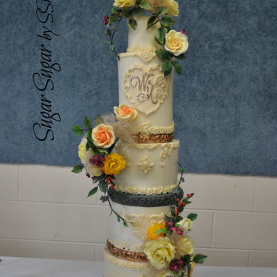 Golden Wedding Anniversary Cake Golden Wedding Anniversary Cake