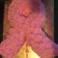 Cancer Ribbon Theme Cake Made this Cancer Ribbon in memory of my sister Maribel... and donated the cake to the Clark Family Breast Cancer Association for their...