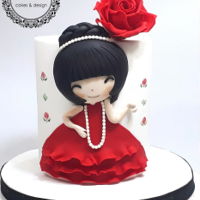 Lady In Red This cake is a new proyect for a workshop I´m delivering soon. I hope you like it!