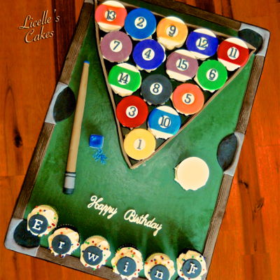 Billiards Balls Mini Cake Cupcakes Billiards Balls Mini Cake Cupcakes