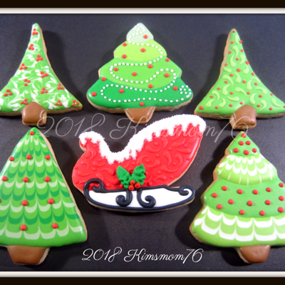 Christmas Tree And Sleigh Cookies Christmas Tree And Sleigh Cookies