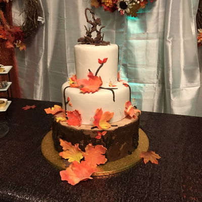 Fall Leaf And Tree Cake Fall Leaf And Tree Cake