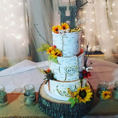 Birch Bark Wedding Cake Birch Bark Wedding Cake