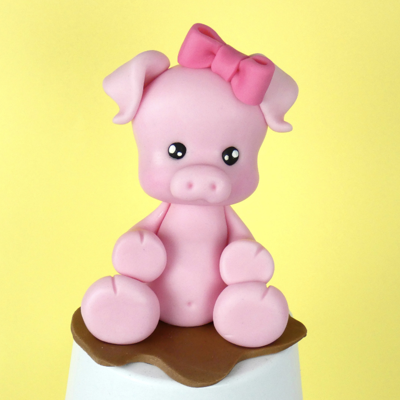 How To Make Fondant Pig Cake Topper - Tutorial on Cake Central