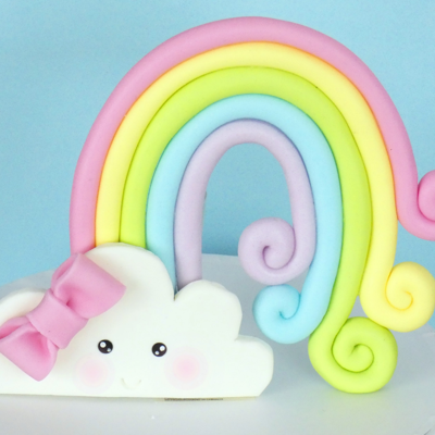How To Make Fondant Rainbow Cake Topper on Cake Central