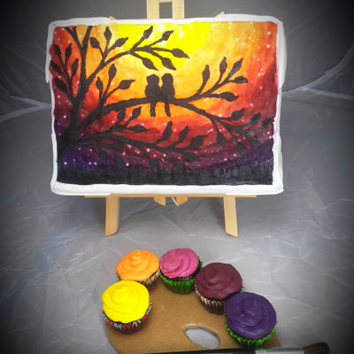 Painting On Easel on Cake Central