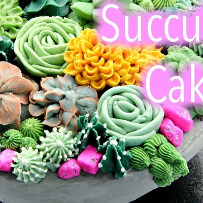 Buttercream Succulents Tutorial on Cake Central