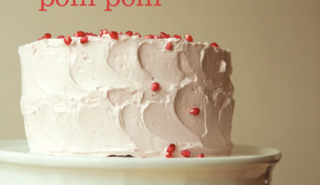 Orange Butter Cake with Pomegranate Italian Meringue Buttercream