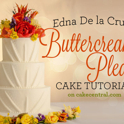 Edna De la Cruz's Buttercream Pleats Tutorial on Cake Central