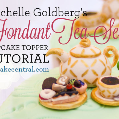 How To Make Tiny Fondant Tea Set Cupcake Toppers on Cake Central