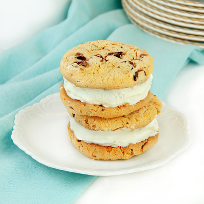 Chocolate Chip Cookie Ice Cream Sandwiches on Cake Central