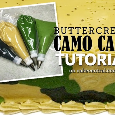 How To Make a Camouflage Pattern Buttercream Cake on Cake Central