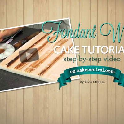 Make fondant look like real wood on Cake Central