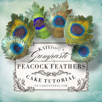 Gumpaste Peacock Feather Tutorial on Cake Central