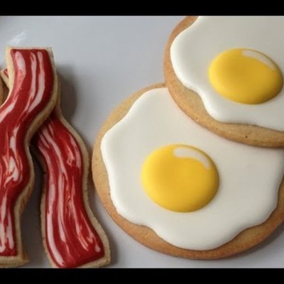 How To Decorate Bacon and Egg Cookies on Cake Central