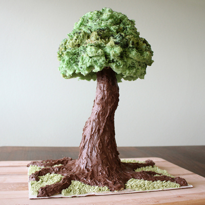 Sculpted Tree Cake Tutorial on Cake Central