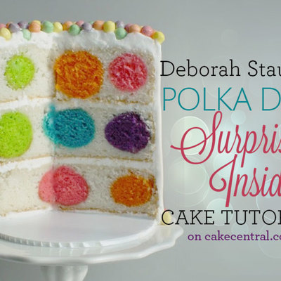 How to Make a Polka Dot Surprise-Inside Cake on Cake Central