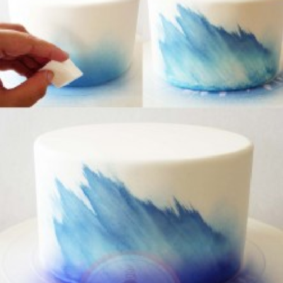 Airbrush Technique: Spray & Wipe Away on Cake Central