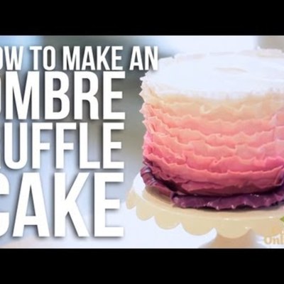 How-to make an Ombre Ruffle Cake on Cake Central