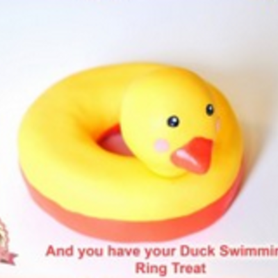 Duck Swimming Ring Treat Tutorial on Cake Central