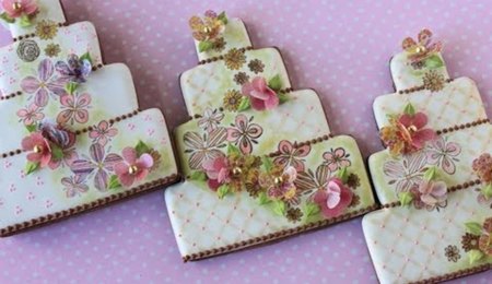 How to Make Multi-Media Wedding Cake Cookies