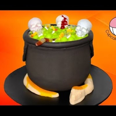 Bubbling Halloween Cauldron Cake on Cake Central