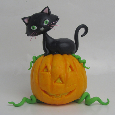 Halloween Cat Figure on Cake Central