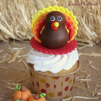 Gobble Up This Sweet Turkey Fondant Topper Tutorial on Cake Central