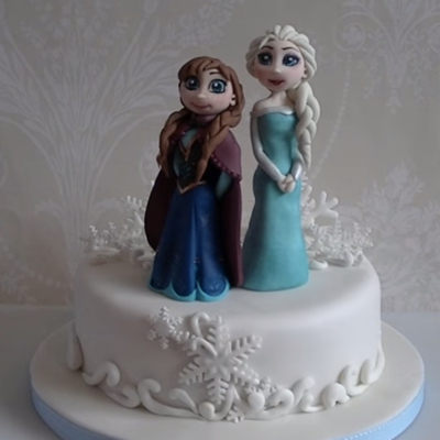 Fondant Elsa, Anna and Olaf on Cake Central