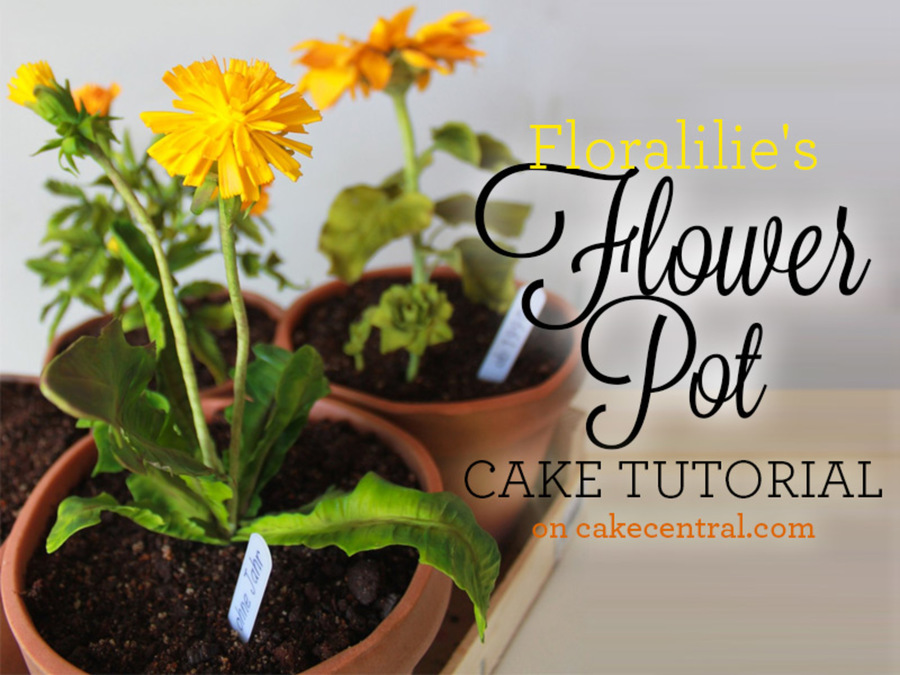 Flower Pot Cake Tutorial