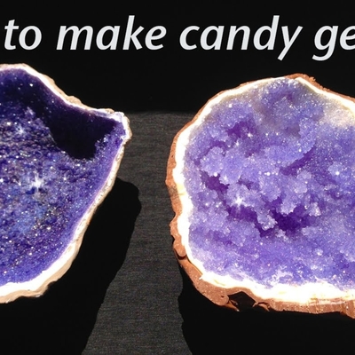 Edible Geode Crystal (Rock Candy / Sugar) Cake Tutorial on Cake Central