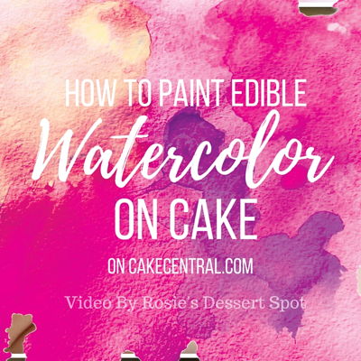 Watercolour Cake Tutorial on Cake Central