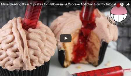 Bleeding Brain Cupcakes Tutorial