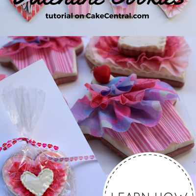 Wafer Paper Ruffle Valentine Cookie Tutorial on Cake Central