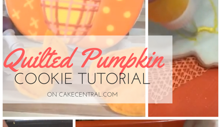 Quilted Pattern Pumpkin Cookies Tutorial