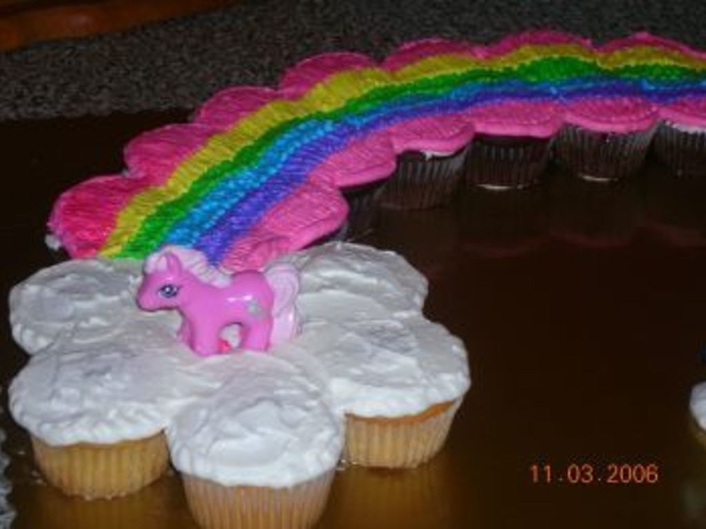 My Little Pony Rainbow Cupcake Cake Cakecentral Com