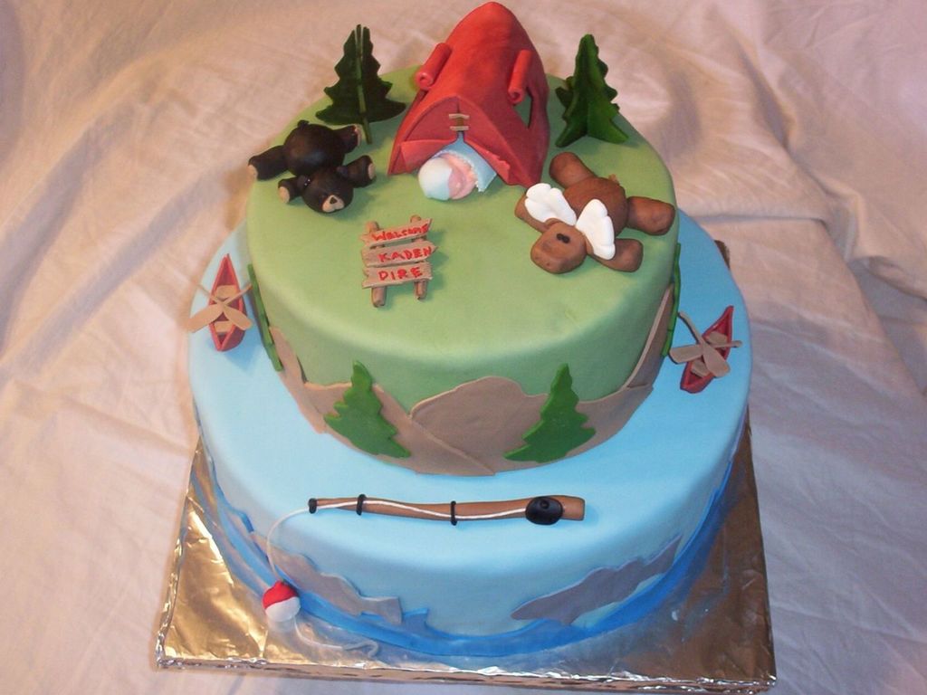 Camping Theme Baby Shower Cakecentral Com