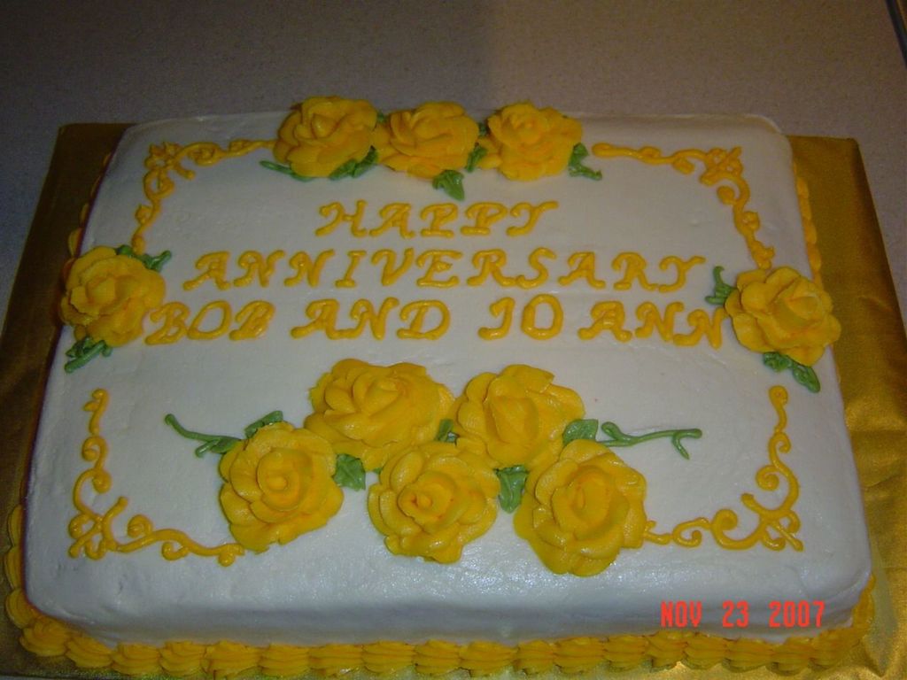 Bob And Joann S 50th Anniversary Cakecentral Com