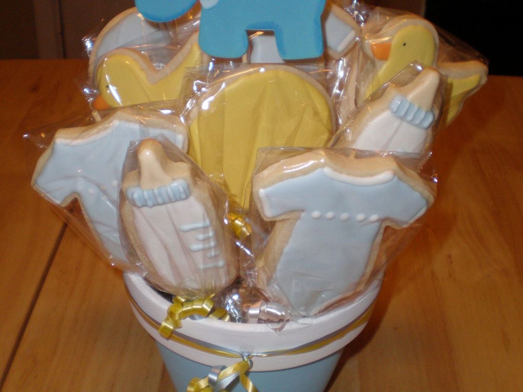 baby boy cookie bouquet