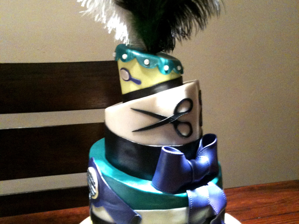 Hairstylist Topsy Turvy Birthday Cake Cakecentral Com