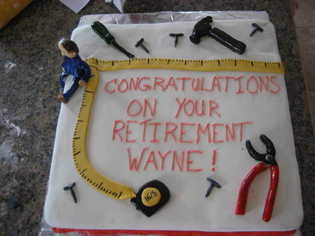 retirement cake ideas for men
