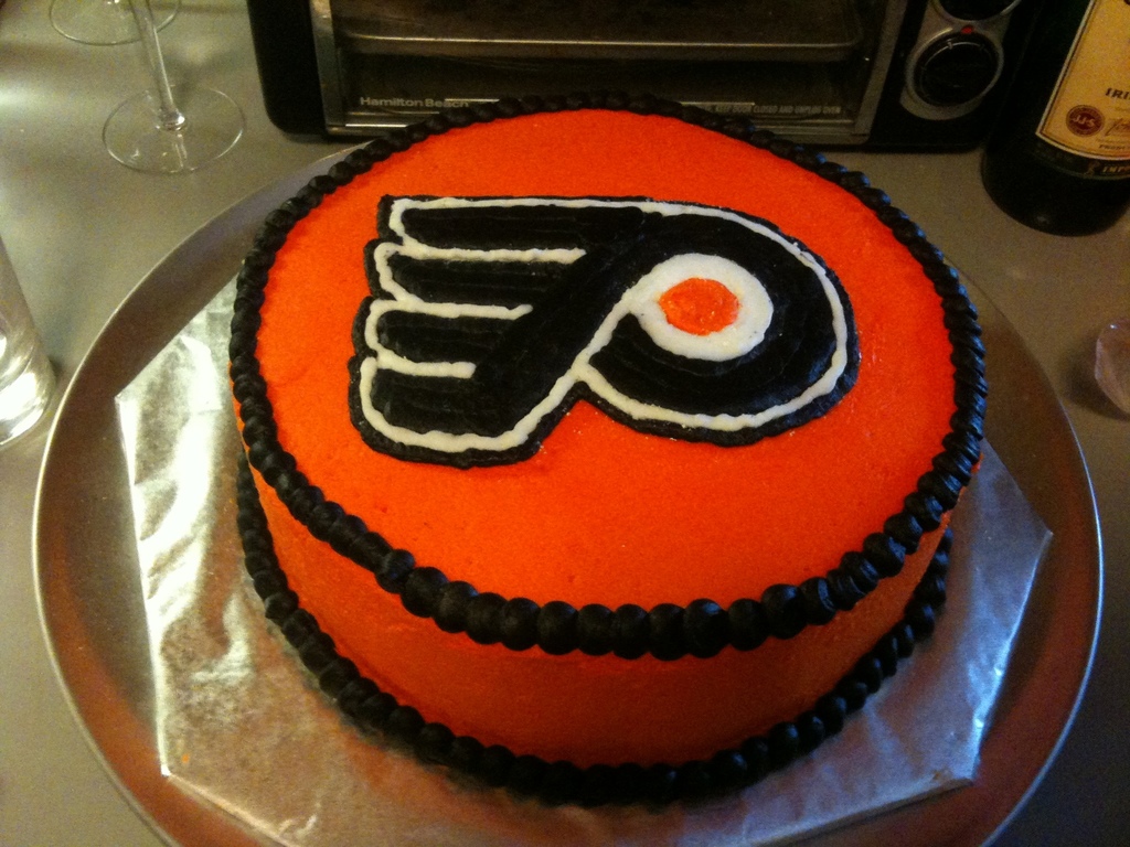philadelphia flyers hockey cake cakecentral com flyers cake
