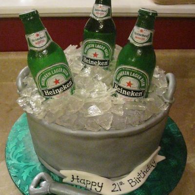 beer bottle cake decorating