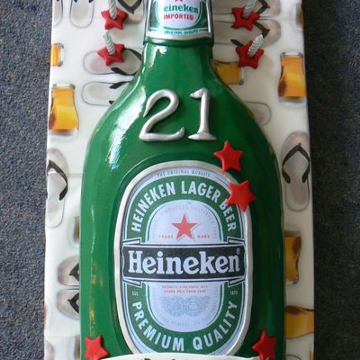 beer bottle cake decorating