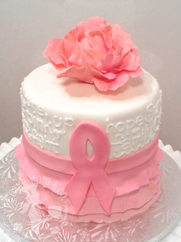 Pink Ribbon Breast Cancer Survivor Cake - CakeCentral.com
