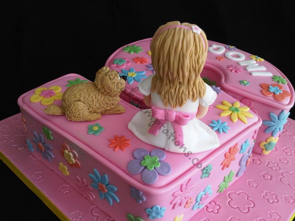 Hand Carved Number 5 Cake With Edible Figures