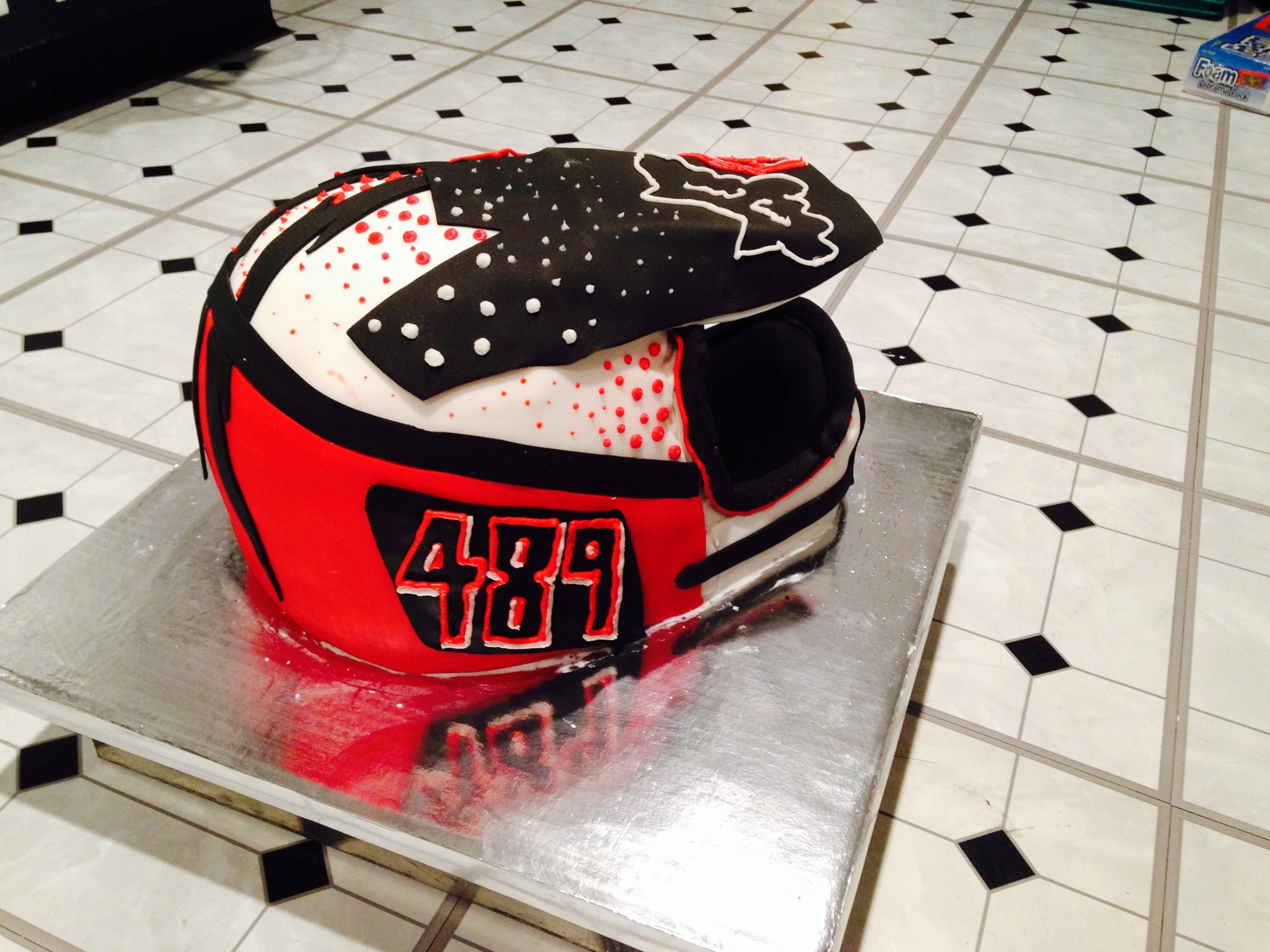Dirtbike Helmet Cake