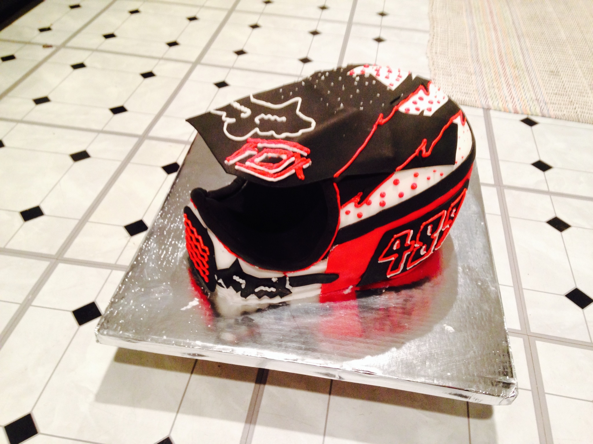 Dirtbike Helmet Cake